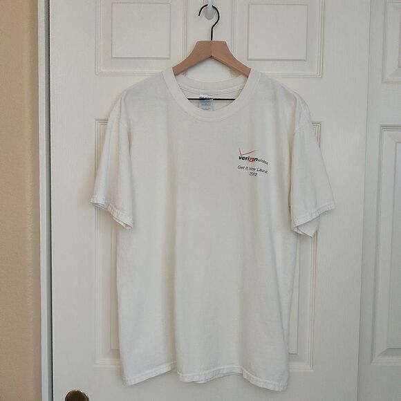 Vintage 2002 Verizon "do you get it now?" white company tee L - Picture 4 of 9